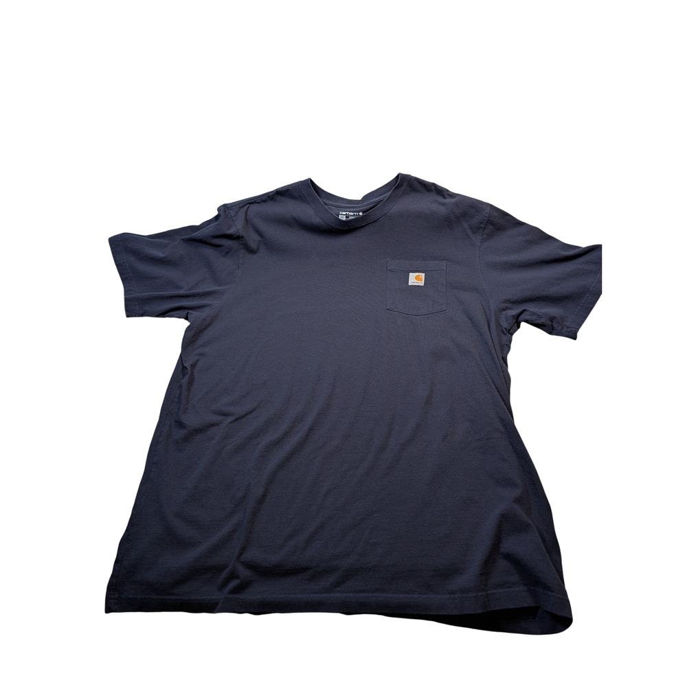 Carhartt Mens K87 Pocket T-Shirt 2XL Tall Navy Blue Loose Fit